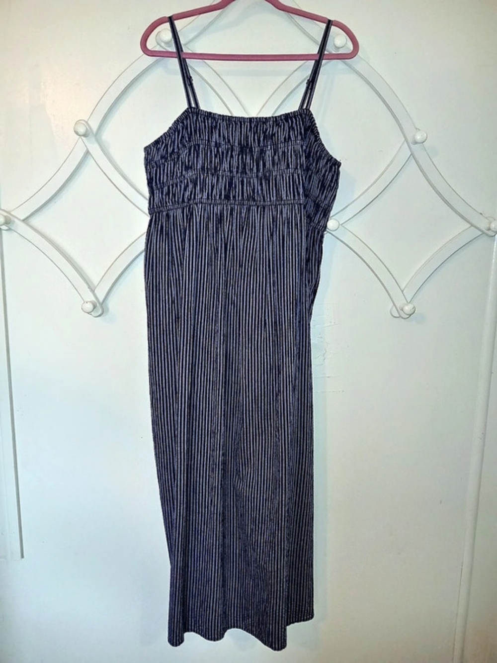 A New Day Striped Maxi Dress Blue & White XXL